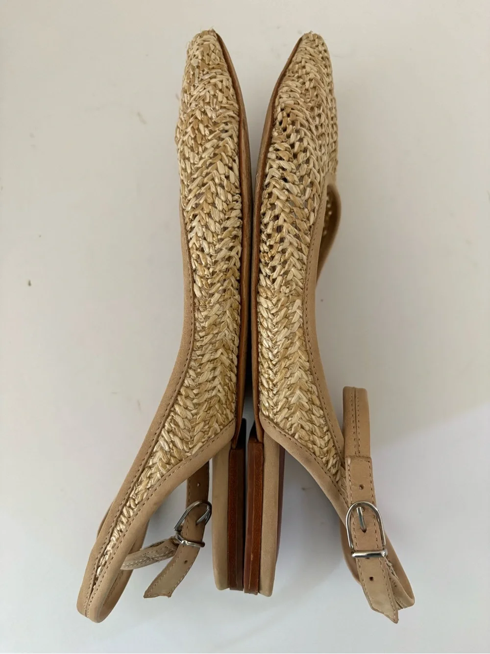 Matt Bernson Zola D’Orsay ankle strap flats Honey Raffia. 7. Great shape w/box